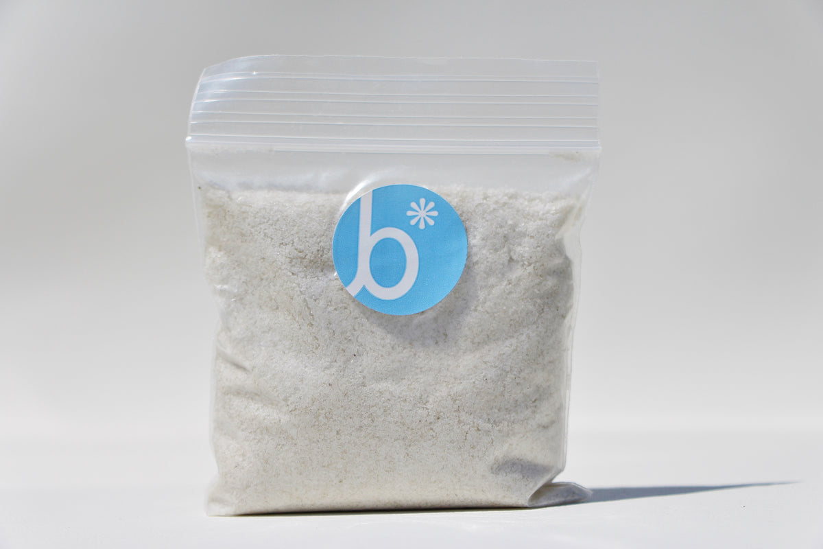 Bag of Baraka mineral salt rinse 2 ounces on a white background